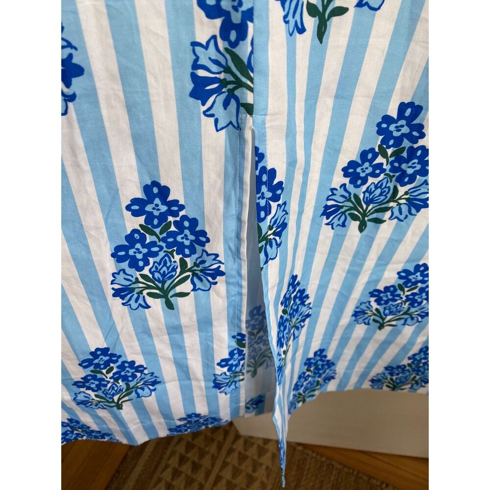 NWT Sail to Sable Women's XS Maxi Balloon Short Sleeves Striped Floral Dress - Picture 4 of 6